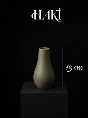 Canseb Elegance Premium - 13CM Boyunda - Dekoratif Kuru Çiçek Vazosu - El Boyaması Işçilik