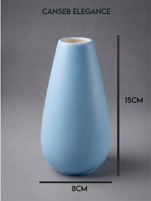 Canseb Elegance Modern Vazo - El Boyaması Işçilik - Premium - ( Ölçüler: 15 x 8 x 3 cm )
