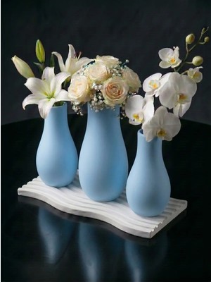Canseb Elegance Elegance Serisi - Dörtlü Vazo Set - Renkli - Dekoratif Set - (Çiçekler Dahil Değildir)