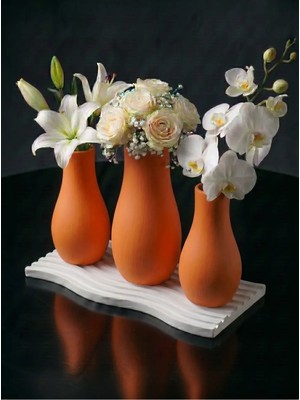 Canseb Elegance Elegance Serisi - Dörtlü Vazo Set - Renkli - Dekoratif Set - (Çiçekler Dahil Değildir)