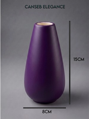 Canseb Elegance Modern Vazo - El Boyaması Işçilik - Premium - ( Ölçüler: 15 x 8 x 3 cm )