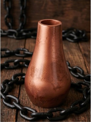 Canseb Elegance 13CM - Kirli Desenli Bakır Renk - Dekoratif Vazo