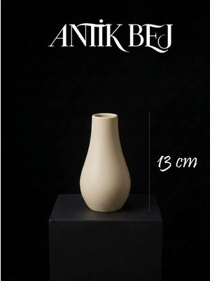 Canseb Elegance Premium - 13CM Boyunda - Dekoratif Kuru Çiçek Vazosu - El Boyaması Işçilik
