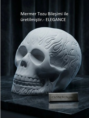 Canseb Elegance 10CM Alev Desenli Kuru Kafa Heykeli