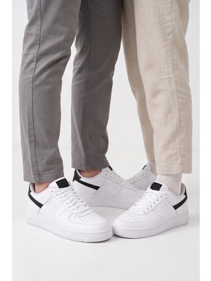 Liarca Aeterna Premium Unisex Sneaker - Dayanıklı Taban Rahat Beyaz Siyah Ayakkabı