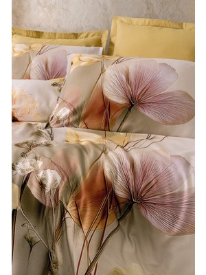 Cotton Box 3D Flower %100 Pamuk Saten  - Eloni Gold