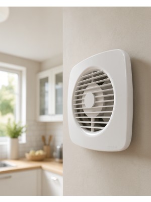 Azrlya 120 mm Havalandırma Fanı 180 M³/h Dekoratif Duvar ve Tavan Tipi Aspiratör