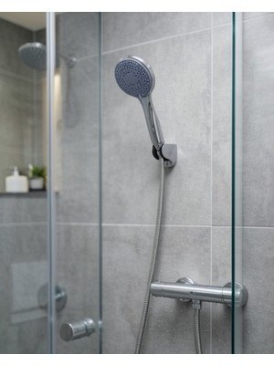 Azrlya 4 Modlu El Duşu Başlığı Spiral Hortumlu Duş Seti Banyo Aksesuarı