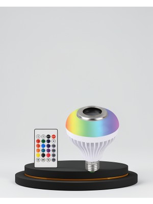 Azrlya 12W LED Ampul – Renkli Işık ve Dahili Hoparlör Özellikli
