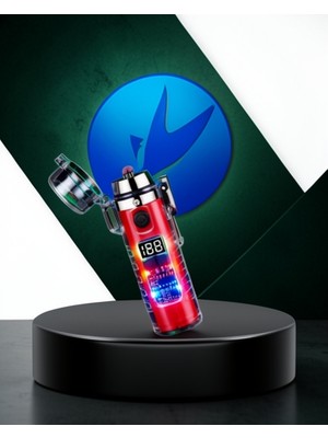 Azrlya Güç Göstergeli Şarjlı Fenerli USB Elektrikli Çakmak