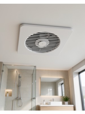 Azrlya Dekoratif Banyo ve Mutfak Aspiratörü 150 mm 20,8 x 20,8 cm 20 W Havalandırma Fanı