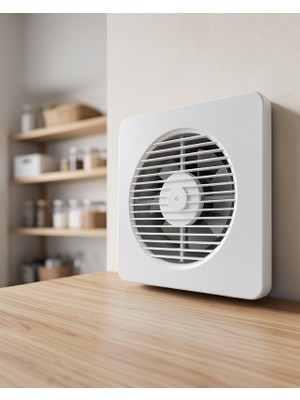 Azrlya 150 mm Dekoratif Aspiratör 20,8 x 20,8 cm 20 W 320 M³/h Duvar ve Tavan Tipi Havalandırma Fanı