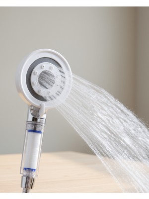 Azrlya Şeffaf Filtre Hazneli Duş Başlığı Güçlü Akışlı Pratik Banyo Duşu