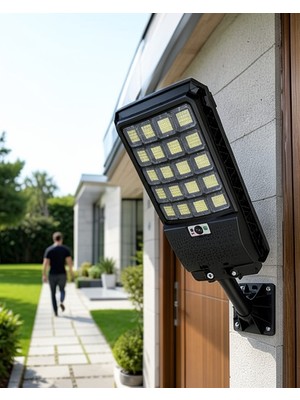 Azrlya Solar LED Bahçe Lambası Hareket Sensörlü Uzaktan Kumandalı Dış Mekan Aydınlatma