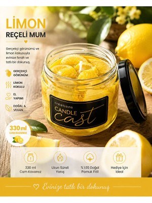 Candlecastcreation Yoğun Limon Kokulu Limon Reçeli Jel Mum