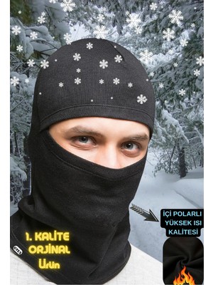 Gyes Içi Polarlı Yüksek Kalite Termal Esnek Maske - Şapka
