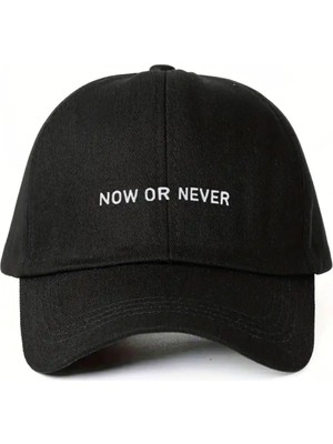 Gyes Now Or Never Baskılı Spor Sapka Unisex Ayarlanabilir Cırtlı Şapka Orijinal Cap