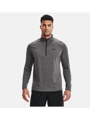 Under Armour Ua Tech 2.0 1/2 Fermuarlı Antrasit Erkek Uzun Kollu T-Shirt 1328495-090