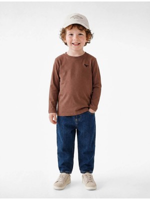 Koton  Balon Form Koyu Indigo Erkek Bebek Jean Pantolon 7WMB40002TD