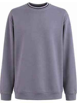 Trender Triko Ribana Gri Erkek Sweatshirt 2001