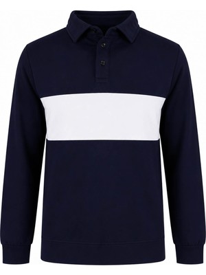 Trender Parçalı Lacivert Erkek Sweatshirt 2010