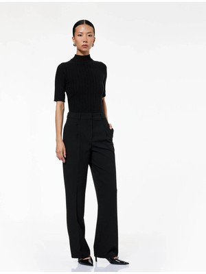 Koton Straight Fit Siyah Kadın Pantolon 7WAK40020PW