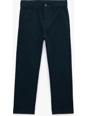 Koton  Gabardin Chino Lacivert Erkek Çocuk Pantolon 7WKB40003TW