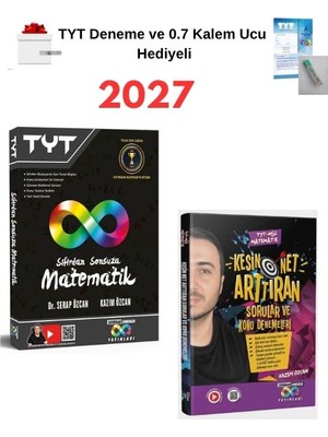 2027 Tyt Sıfırdan Sonsuza Matematik Soru Bankası ve Kesin Net Artıran Konu Denemeleri + Tyt Deneme ve Kalem Ucu Hediyeli