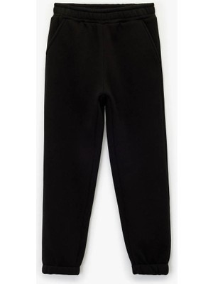 Koton  Basic Jogger Siyah Kız Çocuk Eşofman Altı 7WKG40015AK