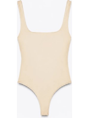 Açelya Okcu Premium Darcy Kare Yaka Bodysuit