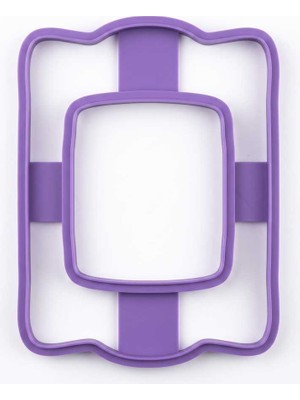 Craftelle Özgün Geometrik Iç Içe Çerçeve Seramik ve Polimer Kil Kalıbı - 12CM Boy