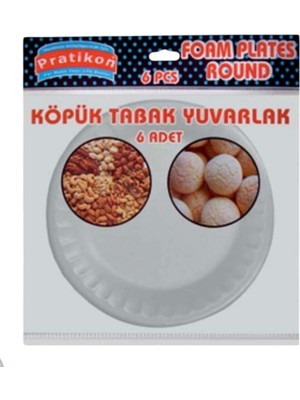Royaleks 6'li Yuvarlak Köpük Tabak
