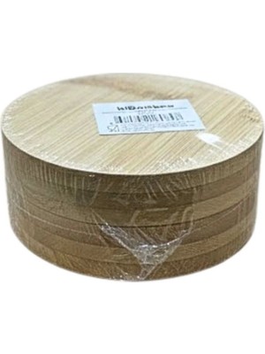 Royaleks 6'li Yuvarlak Bambu Çay Tabağı