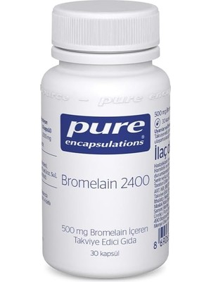 Brf Store Acanticaret Pure Encapsulations Bromelain 2400 30 Kapsül Aromasız Renkli