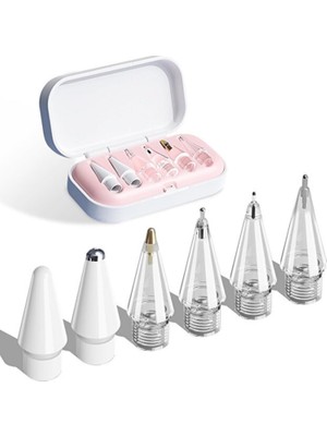 Brf Store Acanticaret Apple Pencil Uyumlu Yedek Kalem Uçları – 6’lı Set | Özel Taşıma Kutulu (Pembe)