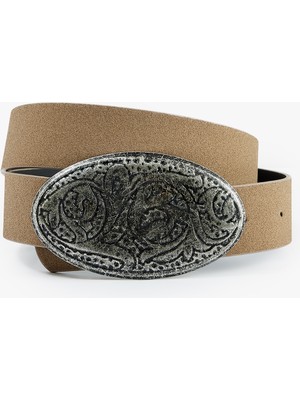 Koton Kabartma Desenli Oval Toka Detaylı Kemer