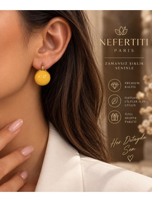 Nefertiti Paris Çelik Küpe