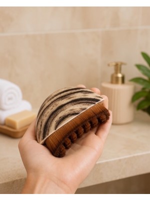 Azrlya Banyo Masaj Fırçası Yumuşak Kıllı Ergonomik Vücut Temizleme Fırçası
