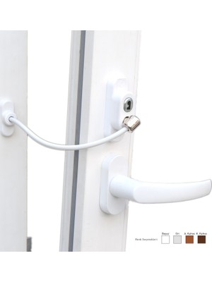 Store Anahtarlı Halatlı Pvc Kapı Pencere Emniyet Kilidi