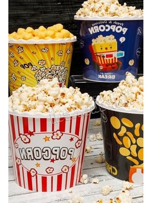 Esranın Dünyası 4 Adet Patlamış Mısır Kovası Popcorn Kutusu Seti, 7480000717427