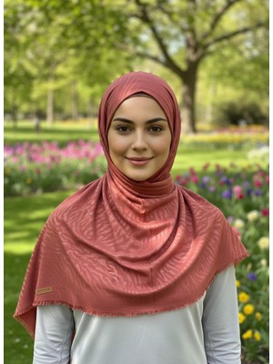 Bonjela Zebra Desenli Jakarlı Eşarp – Yumuşak Dokulu, Kaymaz, Günlük ve Şık Tesettür Eşarp 100 x 100 cm