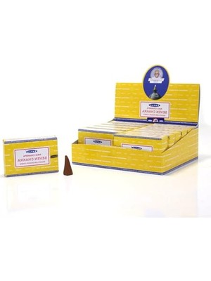 Esranın Dünyası Satya Nag Champa Konik Tütsü- Backflow Cones (Geri Akışkanlı)(Premium Natural Incense Cones) (7 Chakra)
