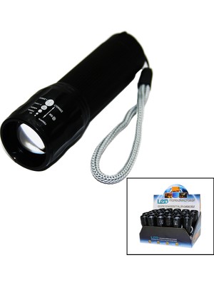Store LED Gold Orıon Hıghlıghtıng Aluminum Flashlight Pilli Zoomlu El Feneri Metal Kasa