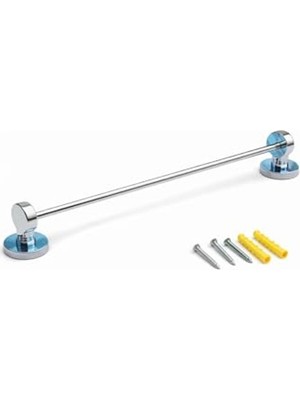 Esranın Dünyası Paslanmaz Çelik Uzun Havluluk, Krom Kaplama, 42 Cm, Banyo Aksesuarı, Montaj Vidaları Dahil