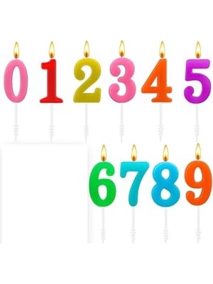 Esranın Dünyası Renkli Rakamlı Doğum Günü Pastası Mum Seti - 20 Adet Premium Tasarım Mum, 7430000722766