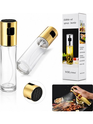 Akıllı Bayi 100 ml Sprey Cam Yağdanlık Krom - Renkli Sprey Kafa - Ince Uzun Şişe