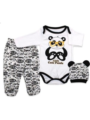 Sevimli Panda Desenli Bebek Takım