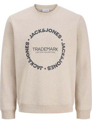 Jack & Jones Jjbenson Sweat Crew Neck Moonbeam Erkek Sweatshirt 12298497