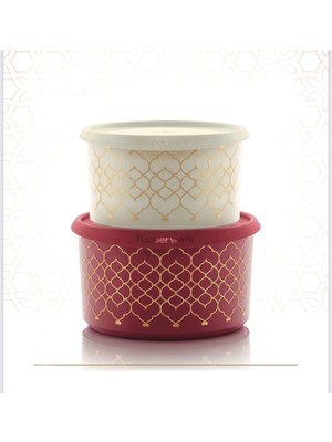 Esranın Dünyası Tupperware Tek Parmak 2'li Saklama Kabı Seti Bordo