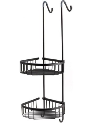 Esranın Dünyası System Banyo Duş Raf Sistemi Siyah Renk 702X200X294 mm